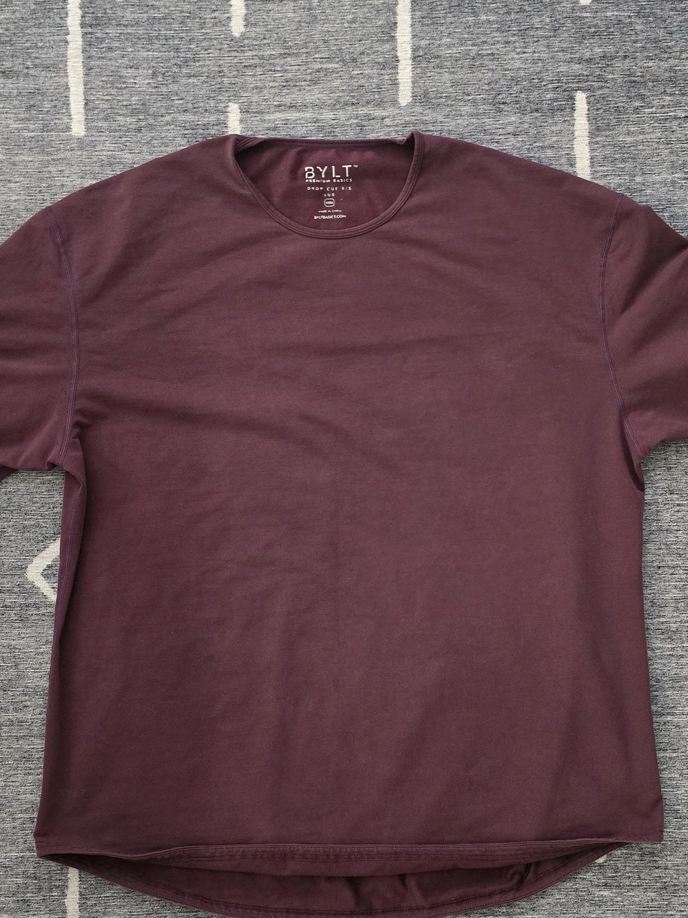 Men's BYLT Crew Neck T-Shirt - Burgundy